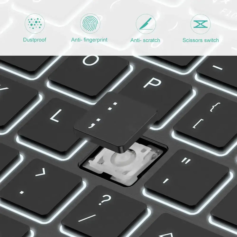 Backlit Bluetooth Keyboard & Mouse Set for iOS, Android & Windows Devices – view 4