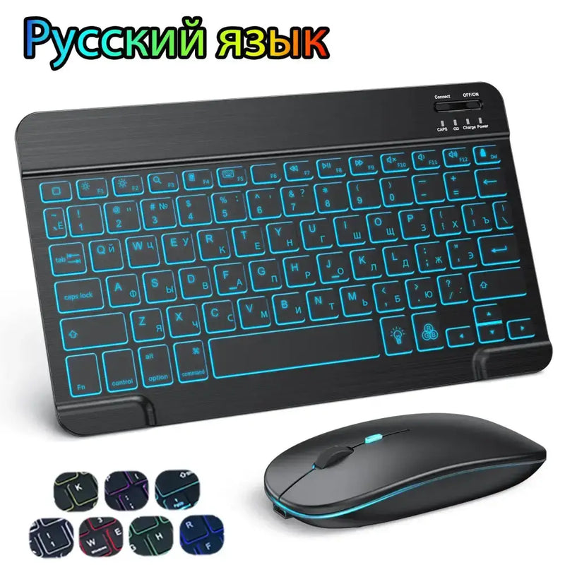 Backlit Bluetooth Keyboard & Mouse Set for iOS, Android & Windows Devices – view 17