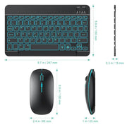 Backlit Bluetooth Keyboard & Mouse Set for iOS, Android & Windows Devices – view 6