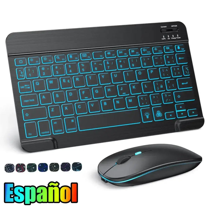 Backlit Bluetooth Keyboard & Mouse Set for iOS, Android & Windows Devices – view 16