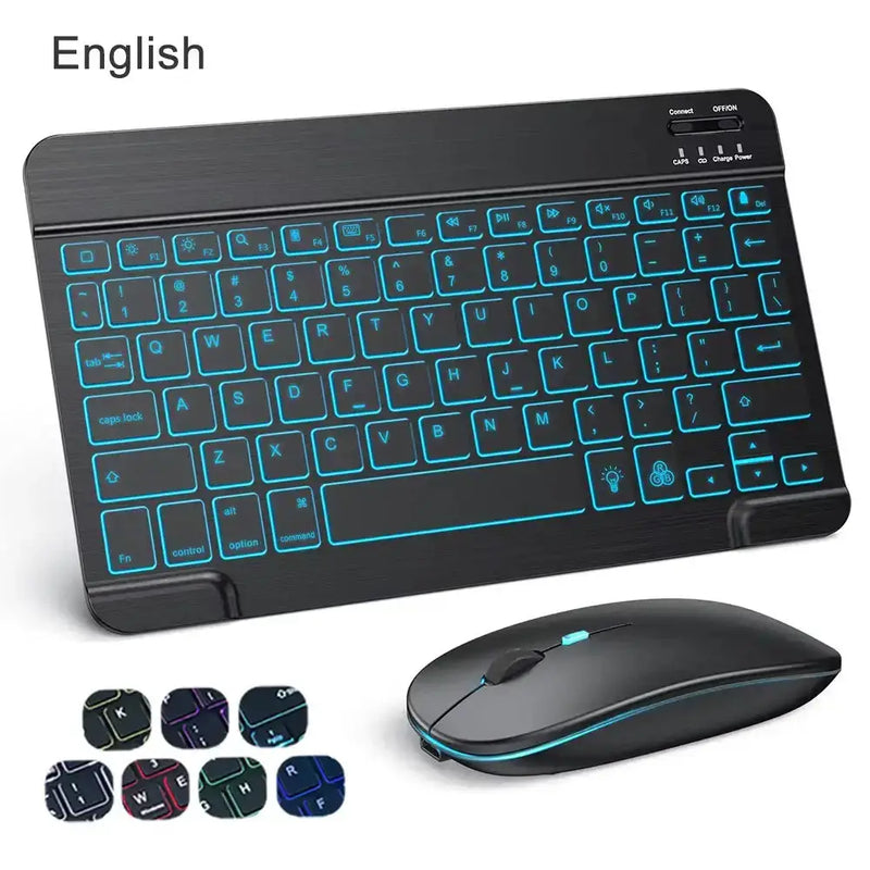 Backlit Bluetooth Keyboard & Mouse Set for iOS, Android & Windows Devices – view 15
