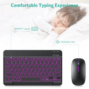 Backlit Bluetooth Keyboard & Mouse Set for iOS, Android & Windows Devices – view 5