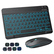 Backlit Bluetooth Keyboard & Mouse Set for iOS, Android & Windows Devices – view 1