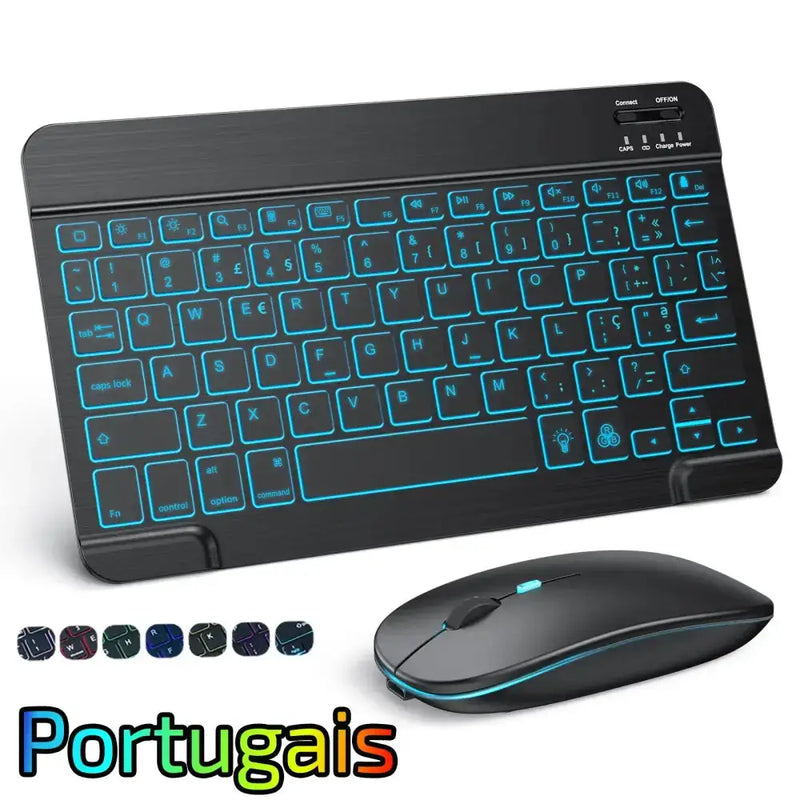 Backlit Bluetooth Keyboard & Mouse Set for iOS, Android & Windows Devices – view 12
