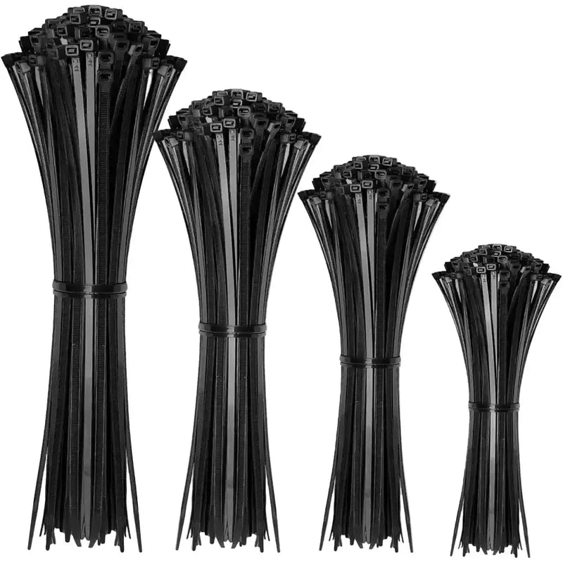 Habicare 100PCS Self-Locking Nylon Cable Ties Black 100PCS Self-Locking Nylon Cable Ties Black