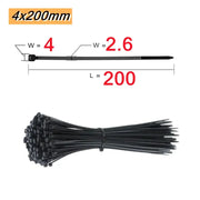 Habicare 100PCS Self-Locking Nylon Cable Ties Black 100PCS Self-Locking Nylon Cable Ties Black