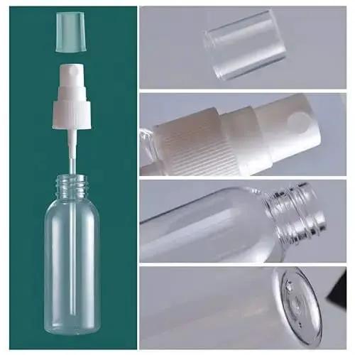 200 x 100 ml Clear Plastic Bottle with Fine Mist Spray Atomiser & Cap – view 2