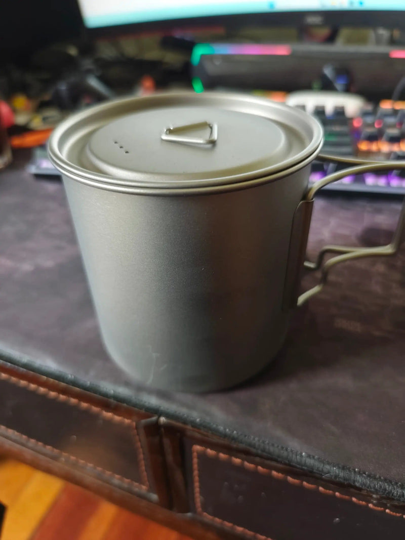 Titanium Camping Cookware Set - Ultralight Pot & Pan | Premium Backpacking Gear – view 3