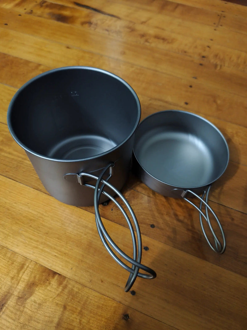 Titanium Camping Cookware Set - Ultralight Pot & Pan | Premium Backpacking Gear – view 5