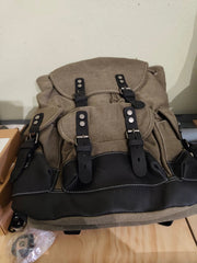 Waxed Canvas Leather Backpack — Retro Heritage Rucksack | Travel & Adventure Pack – view 16