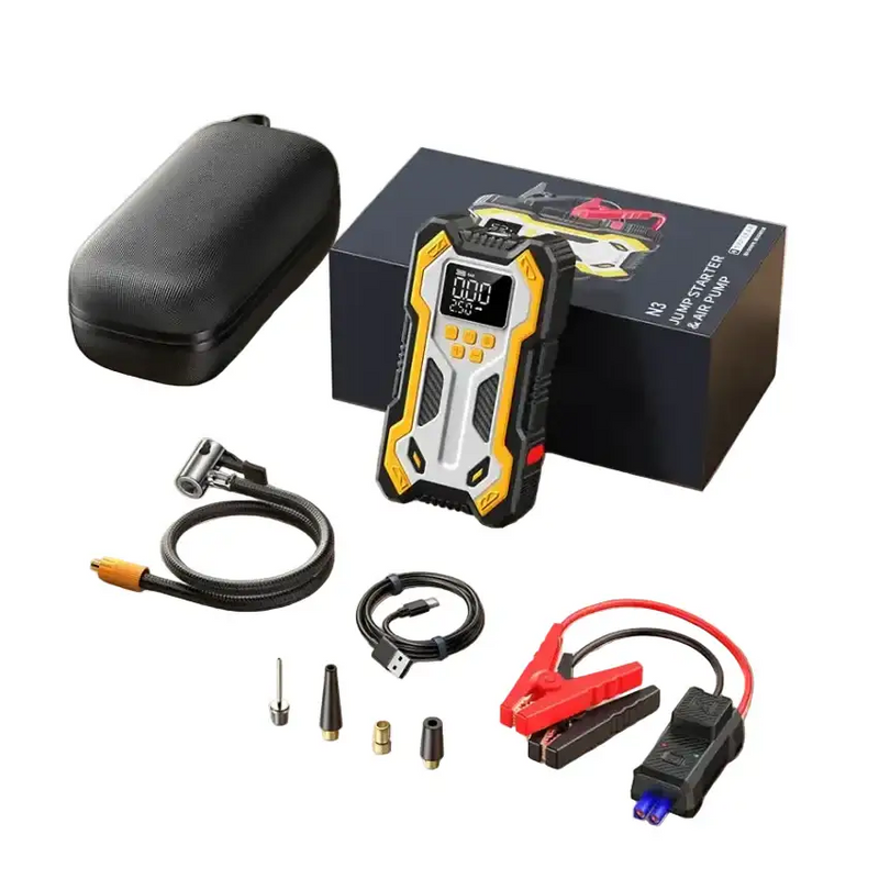 12V 10000mAh Multi-Function Car Jump Starter with Air Compressor & Wireless Power Bank – view 11