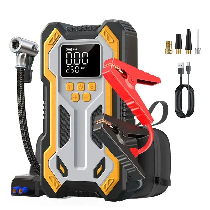 12V 10000mAh Multi-Function Car Jump Starter with Air Compressor & Wireless Power Bank – view 1