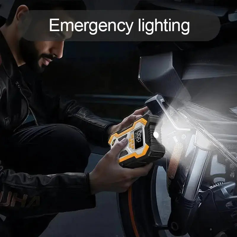 12V 10000mAh Multi-Function Car Jump Starter with Air Compressor & Wireless Power Bank – view 5