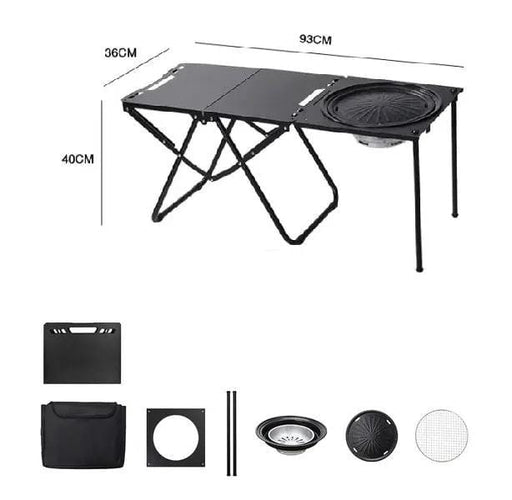 ECOTREK Table ECOTREK Folding BBQ Table – 93cm Portable Outdoor Cooking Station ZF10312 ECOTREK Folding BBQ Table – 93cm Portable Outdoor Cooking Station ZF10312