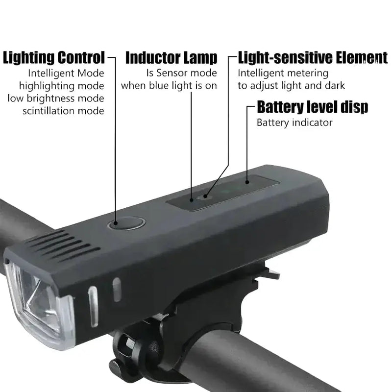 Habicare 1000-Lumen Rechargeable Front & Rear Cycling Light Set 1000-Lumen Rechargeable Front & Rear Cycling Light Set
