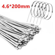 Habicare 100PCS 4.6mm Stainless Steel Zip Ties 100PCS 4.6mm Stainless Steel Zip Ties