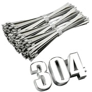 Habicare 100PCS 4.6mm Stainless Steel Zip Ties 100PCS 4.6mm Stainless Steel Zip Ties