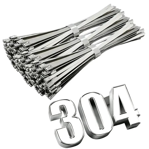 Habicare 100PCS 4.6mm Stainless Steel Zip Ties 100PCS 4.6mm Stainless Steel Zip Ties
