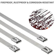 Habicare 100PCS 4.6mm Stainless Steel Zip Ties 100PCS 4.6mm Stainless Steel Zip Ties