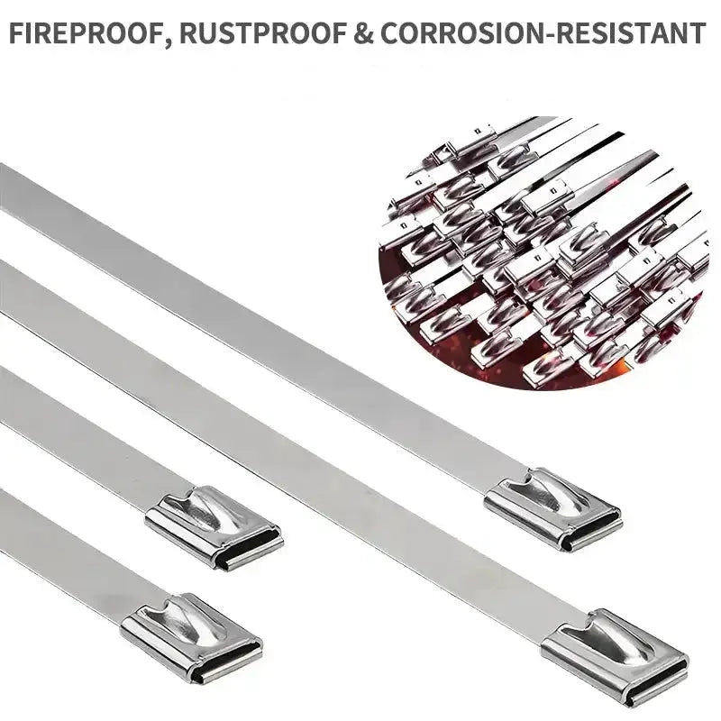 Habicare 100PCS 4.6mm Stainless Steel Zip Ties 100PCS 4.6mm Stainless Steel Zip Ties