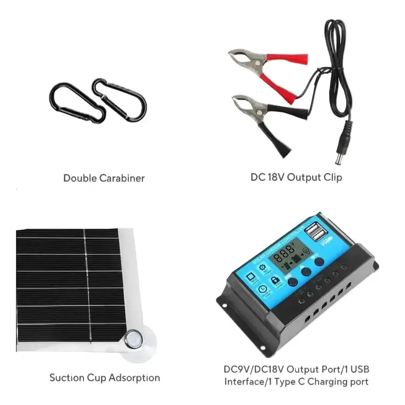 100W 12V Solar Panel Kit with Controller for RV's, caravans & Home (8 different types available) – view 5