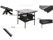 Portable Folding Table Tea Picnic Camping Barbecue Square Table 55cm – view 6