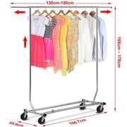 Free-Standing Standard Garment Rod Clothes Organizer Adjustable Foldable Clothes Rack – view 2
