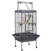 Yaheetech H68.5'' Play Top Parrot Cage Metal Rolling Bird Cage H68.5'' Play Top Parrot Cage Metal Rolling Bird Cage
