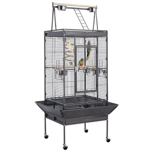 Yaheetech H68.5'' Play Top Parrot Cage Metal Rolling Bird Cage H68.5'' Play Top Parrot Cage Metal Rolling Bird Cage