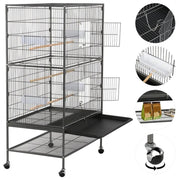 Yaheetech 52″ H Large Parrot Cage Rolling Metal Bird Cage 52″ H Large Parrot Cage Rolling Metal Bird Cage