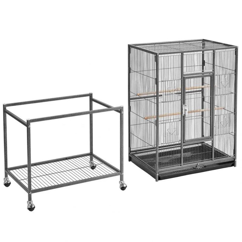 Yaheetech 53.5″H Mobile Large Parrot Cage w/ Stand Bird Cage 53.5″H Mobile Large Parrot Cage w/ Stand Bird Cage