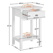 Yaheetech 2PCS High Quality Bedside End Table Storage Cabinet 2PCS High Quality Bedside End Table Storage Cabinet