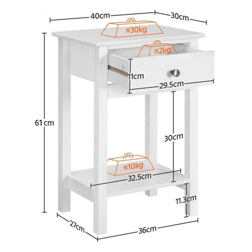 Yaheetech 2PCS High Quality Bedside End Table Storage Cabinet 2PCS High Quality Bedside End Table Storage Cabinet