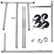 Free-Standing Standard Garment Rod Clothes Organizer Adjustable Foldable Clothes Rack – view 4