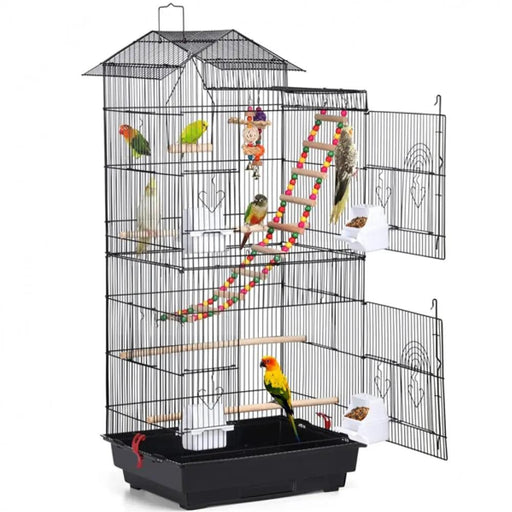 Yaheetech Metal Parrot Cage Bird cage w/Swing & Ladder Metal Parrot Cage Bird cage w/Swing & Ladder