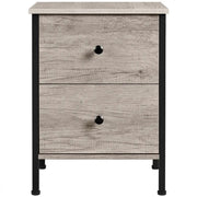 Yaheetech Metal-Framed Side Table with 2 Drawers Metal-Framed Side Table with 2 Drawers