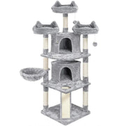 Yaheetech Large Cat Tree Big Cat House Plush Cat Tower Large Cat Tree Big Cat House Plush Cat Tower