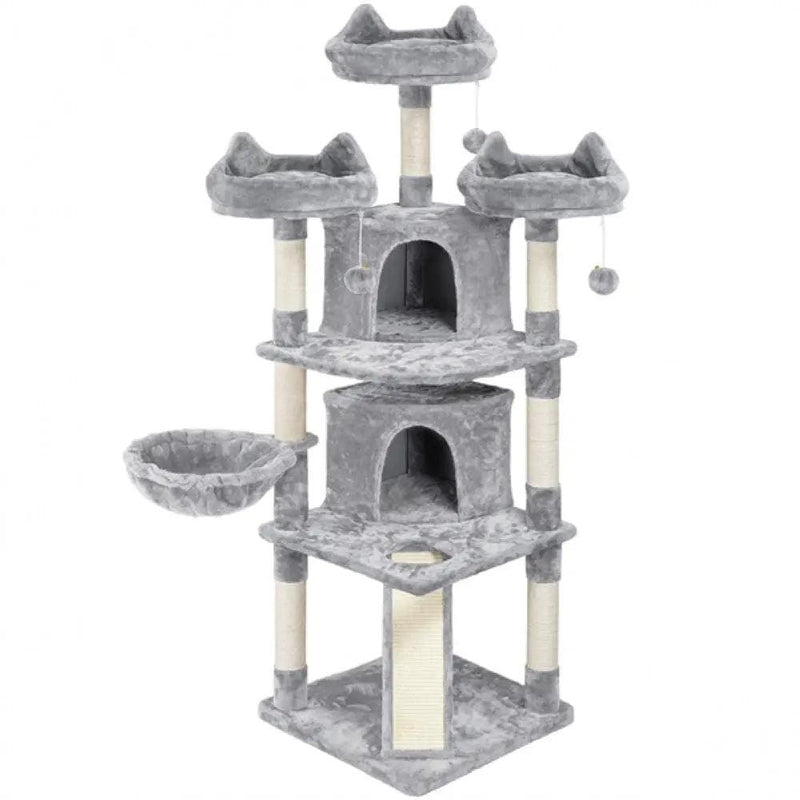Yaheetech Large Cat Tree Big Cat House Plush Cat Tower Large Cat Tree Big Cat House Plush Cat Tower