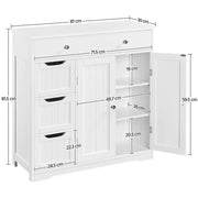 Wooden Bathroom Floor Cabinet Side Storage Organizer Cabinet – view 2