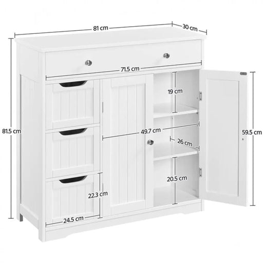 Wooden Bathroom Floor Cabinet Side Storage Organizer Cabinet – view 2
