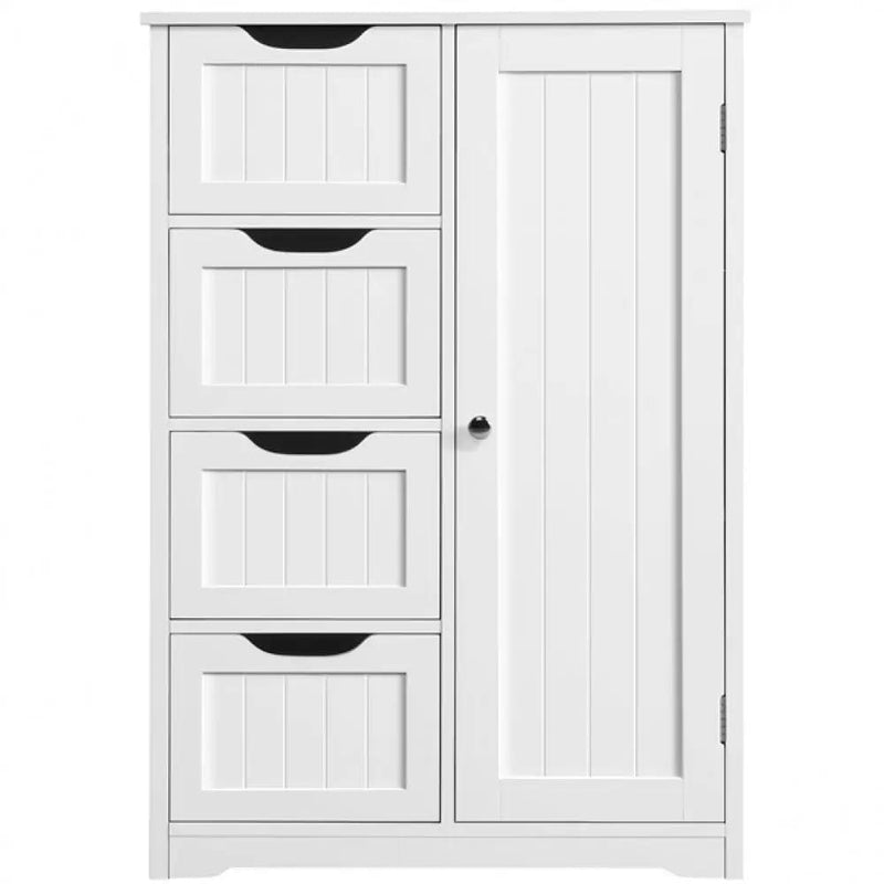 Yaheetech Large Wooden Bathroom Floor Cabinet Large Wooden Bathroom Floor Cabinet