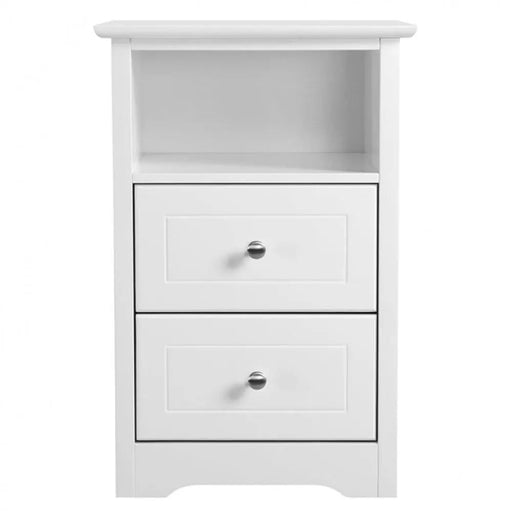 End Table with 2 Drawers and 1 Cubby Side Table Night Stand – view 2