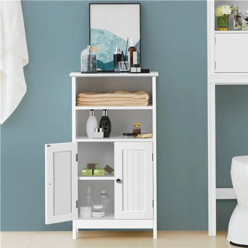 Yaheetech Free Standing Floor Cabinet Bathroom Storage Unit Free Standing Floor Cabinet Bathroom Storage Unit