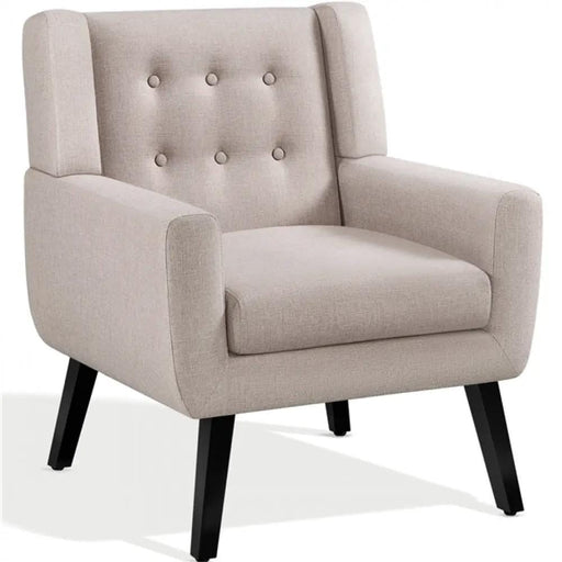 Yaheetech Button Tufted Armchair with Solid Wood Legs Button Tufted Armchair with Solid Wood Legs