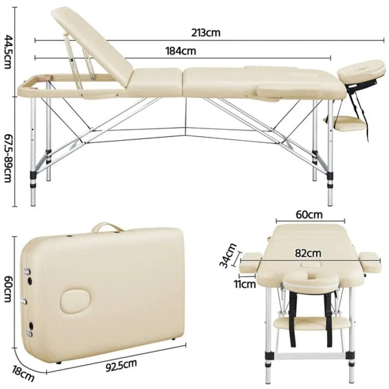Professional 3 Fold Massage Bed Adjustable Massage Equipment – view 2