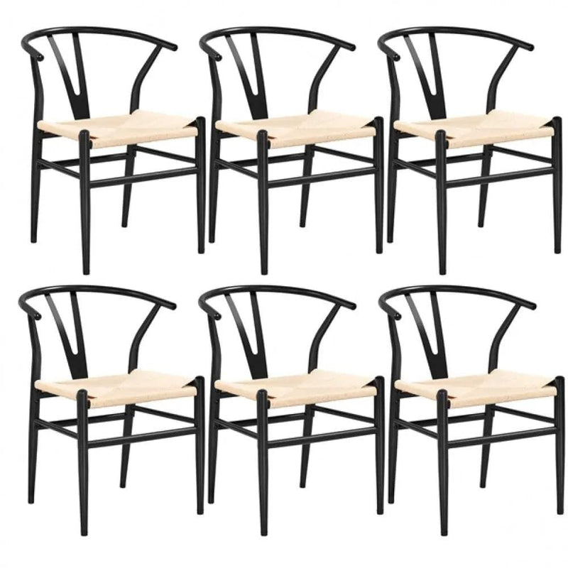 Yaheetech 6pcs Weave Dining Chairs 6pcs Weave Dining Chairs