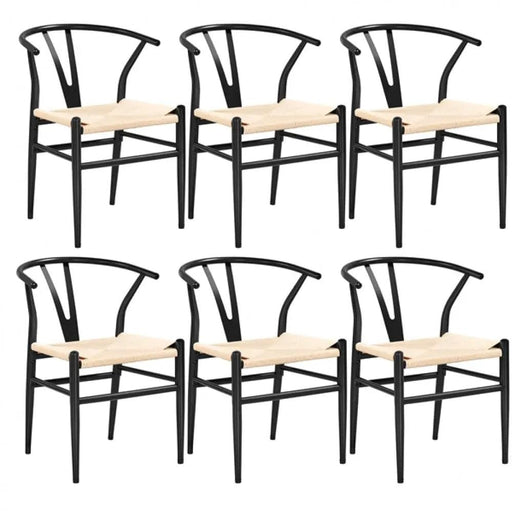 Yaheetech 6pcs Weave Dining Chairs 6pcs Weave Dining Chairs