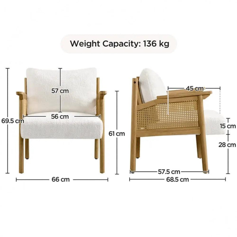 Yaheetech Boucle Upholstered Accent Chair Lounge Chair Boucle Upholstered Accent Chair Lounge Chair