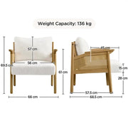 Yaheetech 1 Pair Boucle Upholstered Accent Chair Lounge Chair 1 Pair Boucle Upholstered Accent Chair Lounge Chair