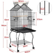 Yaheetech H145cm Open Top Metal Parrot Cage Bird Cage H145cm Open Top Metal Parrot Cage Bird Cage